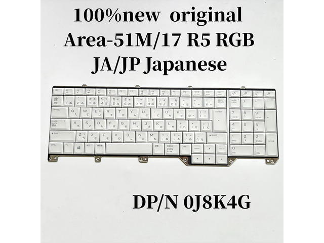 100%JP JA For Area 51m A51M 51M R1 keyboard RGB Backlit NSK-EYBBC J8K4G 0J8K4G