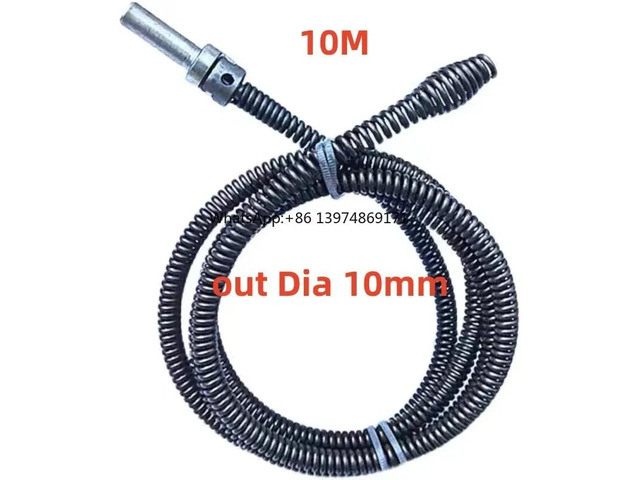 Sewer Dredging Spring Electric Drill Drain Cleaner Machine Sewer Pipe Dredger Cleaning Tool With Connector 5 meters 10 Meters