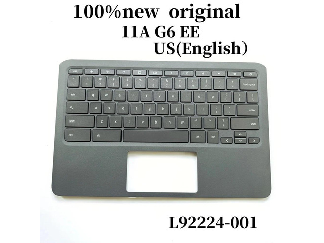 100%US English ForChromebook 11A G6 EE keyboard Palmrest Assembly L92224-001