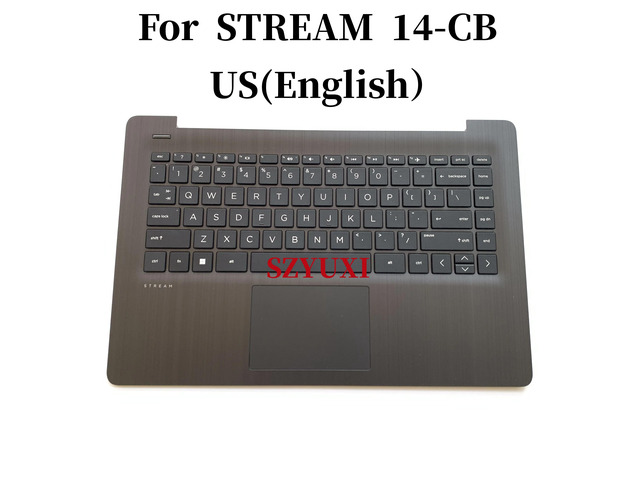100%US English Forstream 14-CB 14-CB011WM 14-CB012DX laptop keyboard Palmrest Assembly TOP cover C case L58502-001