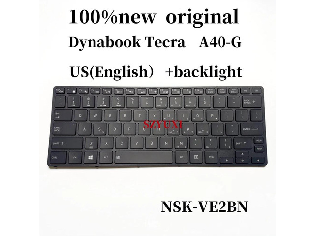 100%US english For Dynabook Tecra A40-G laptop keyboard with backlight NSK-VE2BN 9Z. NGZBN.201