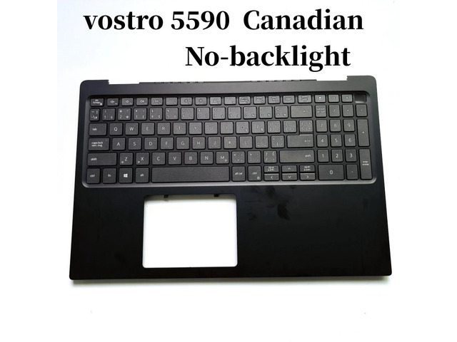 100%EN/FR CAN For vostro 5590 V5590 laptop keyboard Palmrest Assembly No-backlight XNR1R 1RKY3