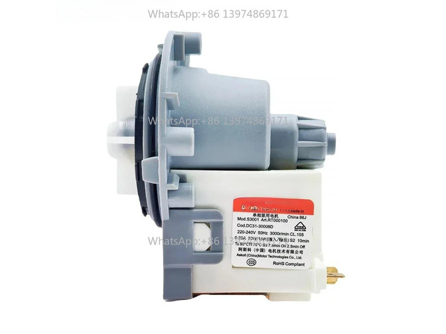 For Washing Machine DC31-30008D Drain Pump Motor 220-240V 50Hz 30W/15W 3000r/min Washer Drainage Parts
