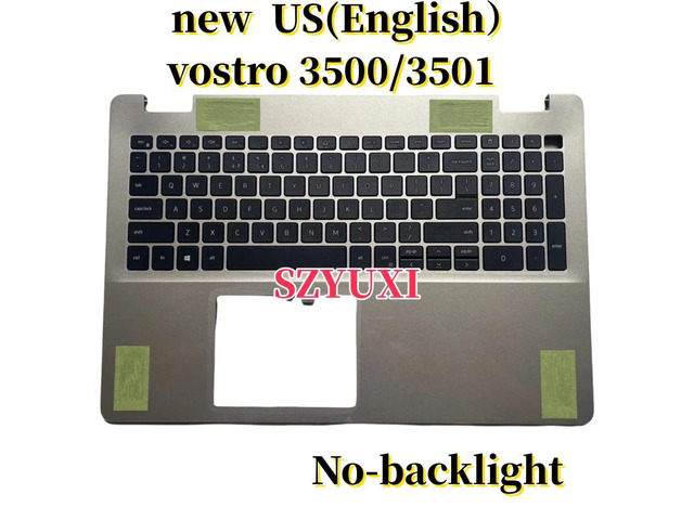 100%US English For vostro 3500 3501 Laptop keyboard Palmrest Assembly TOP cover C case No-backlight P7V9T Y2M5V