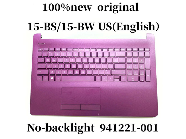100%US english For15-BS 15-BW Laptop Keyboard Palmrest Upper TOP Cover NO-backlight 941221-001