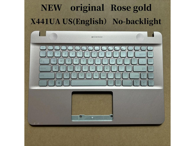 100%Rose gold US English For X441 X441U X441UA laptop keyboard Palmrest Assembly TOP cover C case No-backlight 90NB0C96