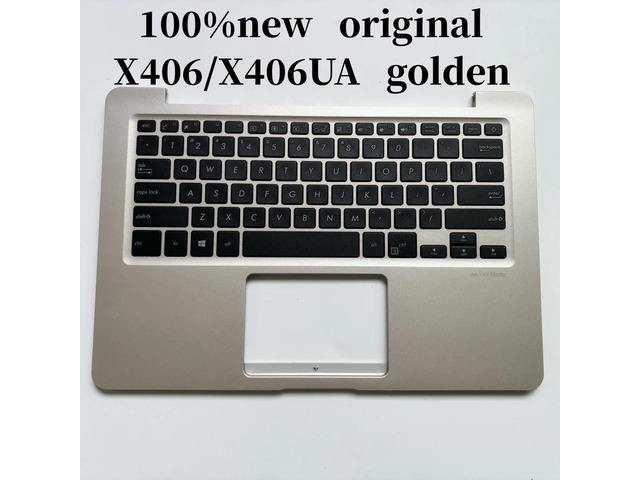 100%US English For X406 X406UA laptop keyboard Palmrest Assembly No-backlight golden 90NB0FX1-R32US0