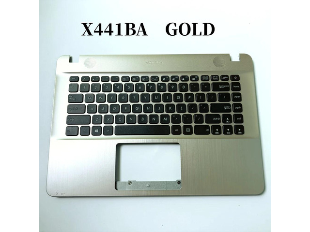 100%US English For X441 X441BA Laptop keyboard Palmrest Assembly top cover C case GOLD 90NB0I01