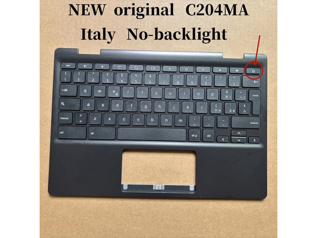 100%IT Italy For Chromebook C204 C204M C204MA laptop keyboard Palmrest Assembly TOP cover C case No-backlight