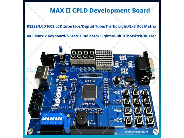For Altera MAX II CPLD EPM570T100 Development Board Learning Experiment Board 50MHz JTAG