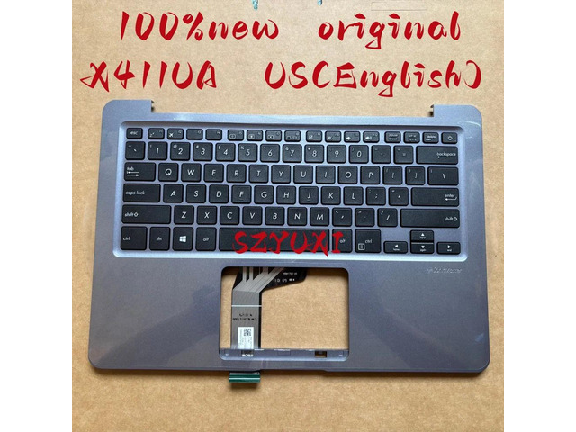 100%US English For X411 X411U X411UA laptop keyboard Palmrest Assembly TOP cover C case No-backlight 90NBGF2
