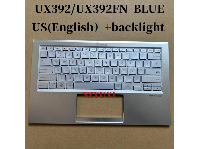 100%US English For UX392 UX392F UX392FN laptop keyboard Palmrest Assembly TOP cover C case backlight 90NB0KZ1