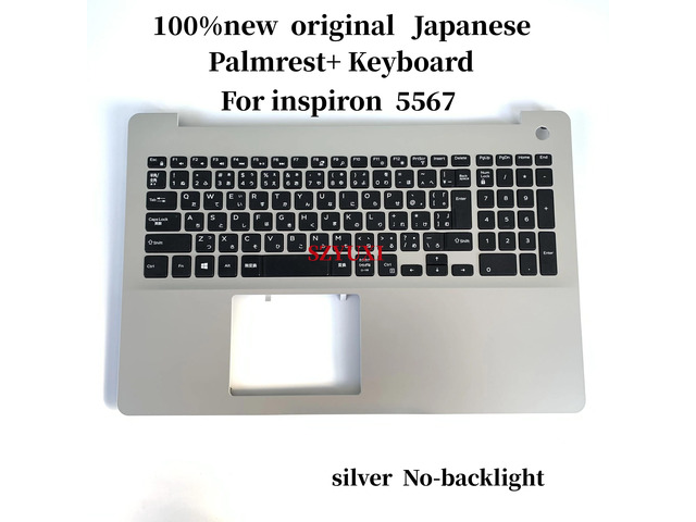100%Japanese JP For Inspiron 5567 5565 Palmrest Keyboard Assembly NO-backlight F77JT 5RP8Y