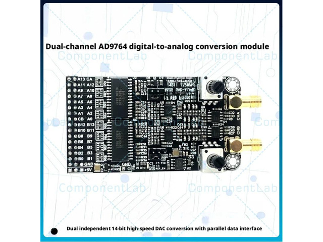 AD9764 14Bit 125MSPS High Speed Dual Channel DAC Module Parallel Waveform Generator