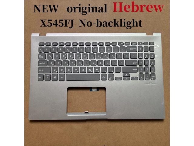 100%Hebrew HE For X545FJ X545 X545F laptop keyboard Palmrest Assembly TOP cover C case no-backlight 90NB0NQ1