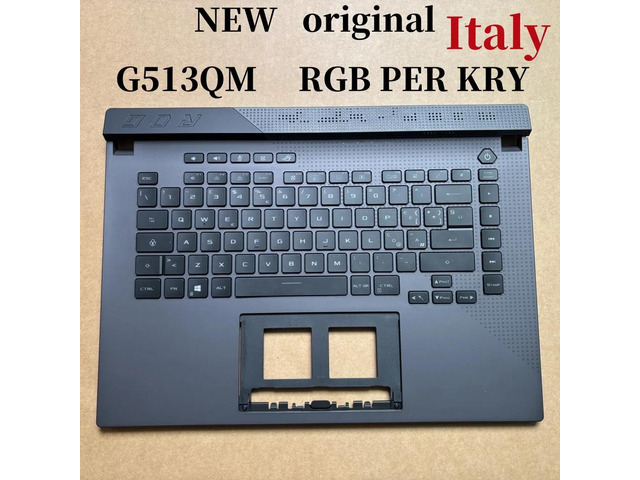 100%Italy For ROG G513 G513QM laptop keyboard Palmrest Assembly TOP cover C case RGB PER KEY 90NR0572