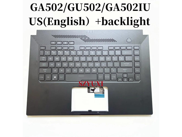 100%US English For GA502 GU502 GA502IU GA502I laptop keyboard Palmrest Assembly TOP cover C case backlight 90NR03V1
