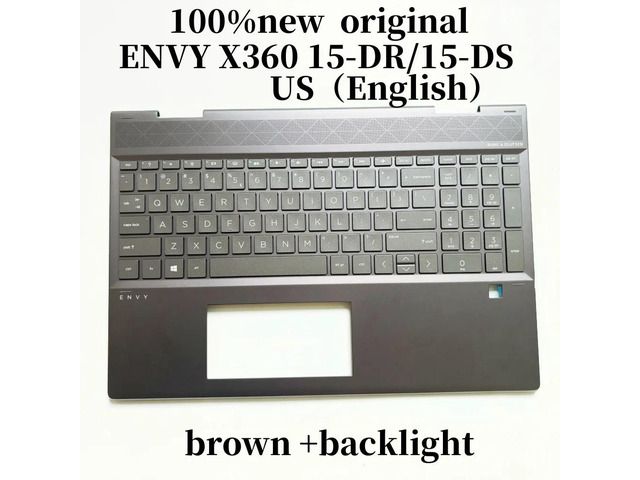 100%US English ForNVY X360 15-DS 15-DR 15M-DS keyboard Palmrest Assembly with backlight L54923-001