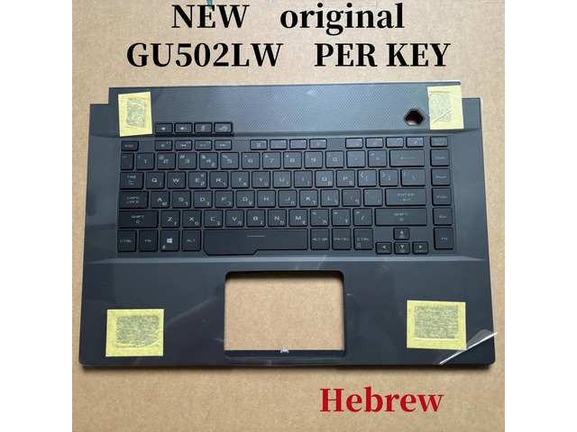 Hebrew For GU502 GU502LW laptop keyboard Palmrest Assembly TOP cover C case PRE KEY RGB backlight 90NR02W2