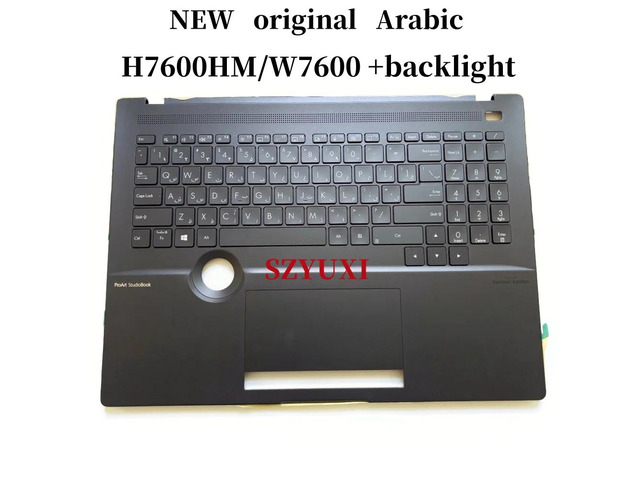 100%Arabic AR For H7600 W7600 H7600H H7600HM laptop keyboard Palmrest Assembly TOP cover C case backlight 90NB0VD1