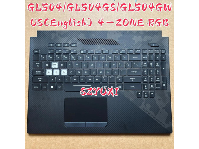 100%US English For GL504 GL504G GL504GS GL504GW laptop keyboard Palmrest Assembly TOP cover C case RGB backlight