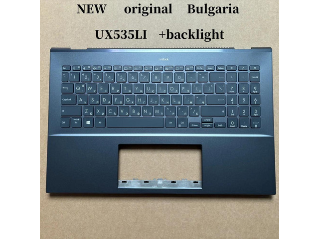 100%Bulgaria BU For Zenbook UX535 UX535LI laptop keyboard Palmrest Assembly TOP cover C case backlight 90NB0RW1