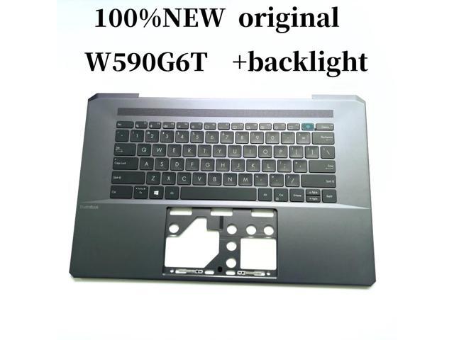 100%US For StudioBook W590 W590G6T Laptop keyboard Palmrest Assembly Upper case top cover backlight 90NB0Q81-R30010
