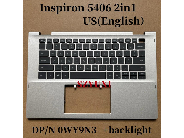 100%US English For Inspiron 14 5406 laptop keyboard Palmrest Keyboard Assembly TOP cover with backlight WY9N3 50JD3