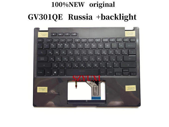 100%Russia RU For GV301 GV301QE laptop keyboard Palmrest Assembly TOP cover C case backlight