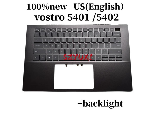 100%US ENGLISH For vostro 5401 5402 Laptop keyboard Palmrest Assembly TOP cover C case backlight DY5HN YNY53