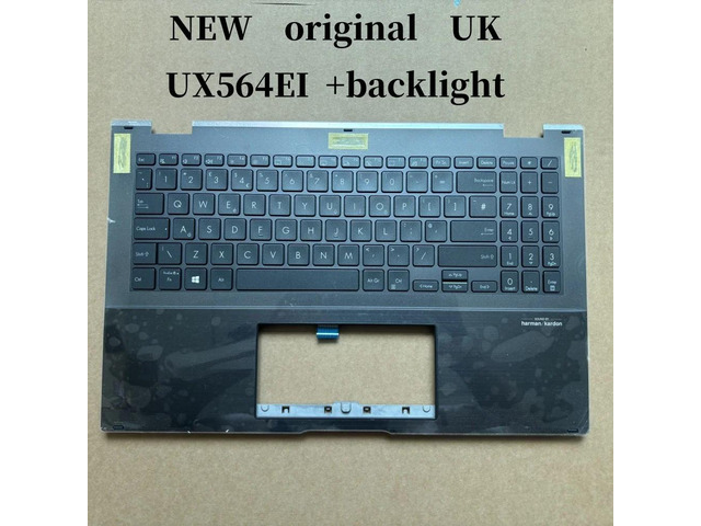 100%UK For UX564 UX564E UX564EI laptop keyboard Palmrest Assembly TOP cover C case backlight 90NB0SB1