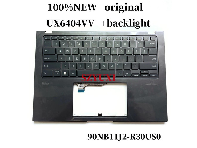 100%US English For ZenBook UX6404 UX6404V UX6404VV laptop keyboard Palmrest Assembly backlight 90NB11J2-R30US0