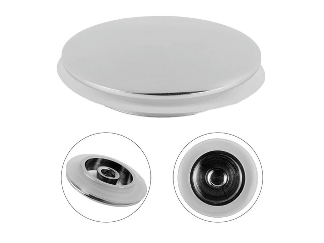 36mm Basin Drain Cap with Click Clack Mechanism Chrome Plated Brass Body for Sink and Tub Waste Outlet Applications