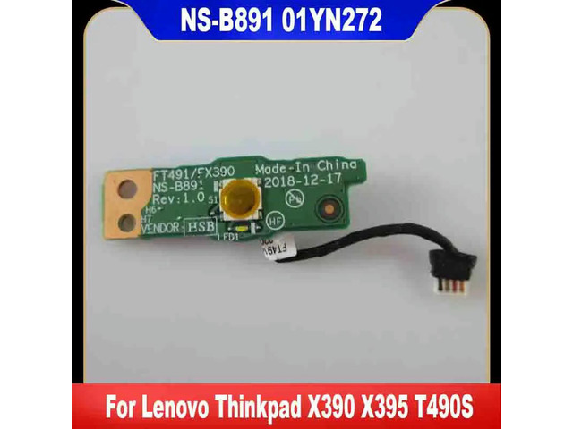 NS-B891 01YN272 For Thinkpad X390 X395 T490S T495S ET491 Laptop Power Button Board Cable Switch Board Fast Ship