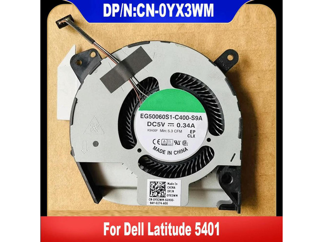 0YX3WM For Latitude 5401 Laptop Cooling Fan Cooler Fan Heatsink Radiator EG50060S1-C400-S9A YX3WM CN-0YX3WM