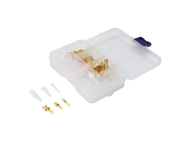 Professional 120 Piece Wire Terminal Kit Spade Lug Crimp Connectors with Insulating Sleeves for Safe Electrical Connections
