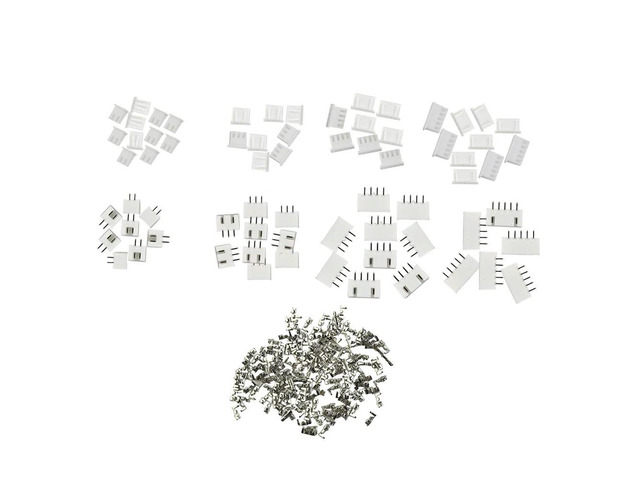 Connector Kit with 230PCS For JST XH 2.54mm 2 3 4 5 Pin Male Female Housings and Terminals for Mobile Phone Accessories Wiring