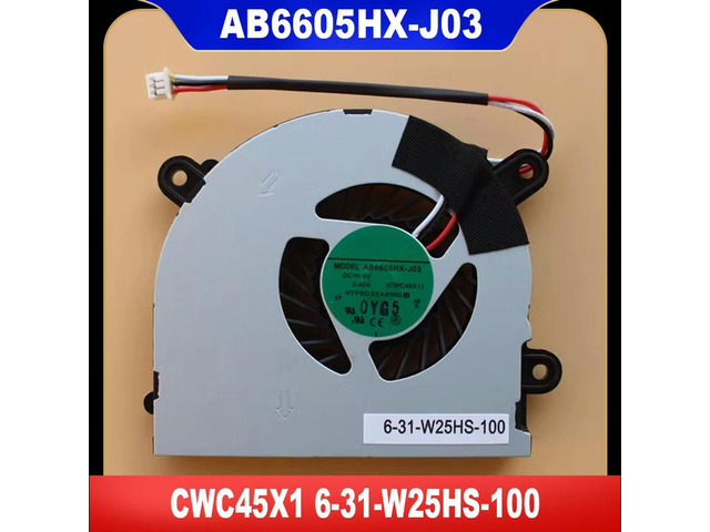 AB6605HX-J03 CWC45X1 6-31-W25HS-100 Laptop CPU Cooler Fan Cooling Fan Heatsink Radiator