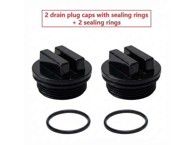 1 1/2 Inch Threaded Drain Cover Cap with Sealing Rings for Hayward Waterway Above Ground In Ground Pool Filters