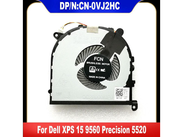 0VJ2HC For XPS 15 9560 Precision 5520 Laptop Cooling Fan Cooler VJ2HC CN-0VJ2HC DC28000I0F0 Heatsink Radiator