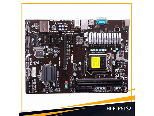 HI-FI P61S2 H61 LGA 1155 DDR3 USB 2.0 ATX Motherboard Fast Ship