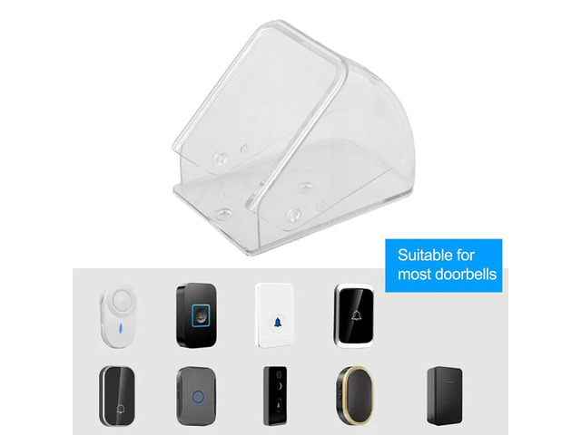 1pc Doorbell Cover Outdoor Waterproof Protection Call Cover Transparent Protector Household Doorbell Cover Accessories