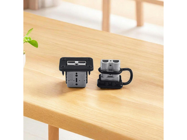 2pcs Cable Connectors 50 Amp with Mounting Bracket for Boat Winch Car and Trolling Motor Installations
