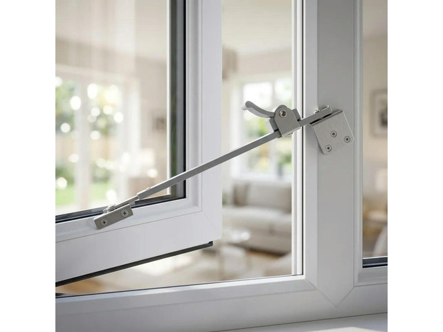 Wind Resistant Casement Window Support with Aluminum Alloy and Stainless Steel Telescopic Design for Stability