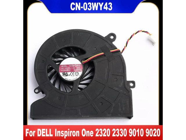 For Inspiron One 2320 2330 9010 9020 CPU Cooling Fan Cooler Fan 03WY43 BASB1120R2U DC 12V 1.0A