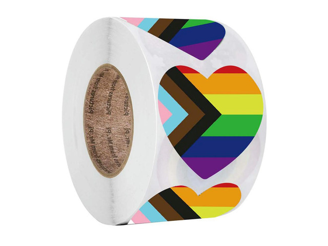 Home Garden Rainbow Stickers Decals Crafts Folders For Face Gay Gifts Hands Pride Rainbow Heart Shaped Stickers