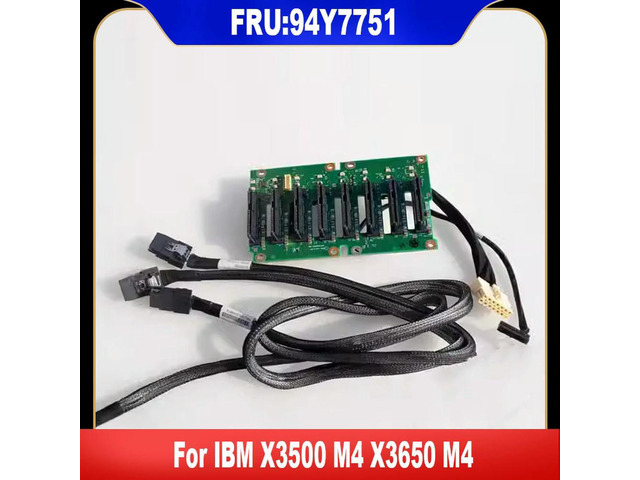 46W9187 94Y7751 For X3500 M4 X3650 M4 Server 8-Disk Backplane Upgrade Kit With Cable 8 Bay 8X2.5 ' HS SAS SATA HDD