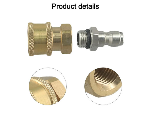 Cleaning Machine Connector High Pressure Connector Copper And Stainless Steel Effortless Installation Female Quick-Connect