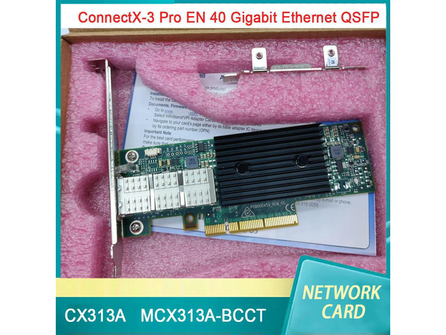 NIC CX313A MCX313A-BCCT ConnectX-3 Pro EN 40 Gigabit Ethernet QSFP PCIe3.0 x8 Single Port Network Card