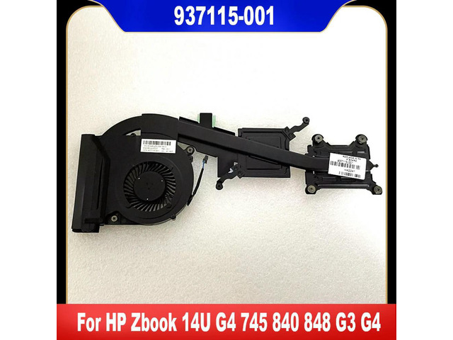 937115-001 For Zbook 14U G4 745 840 848 G3 G4 Laptop Cooling Fan Cooler Fan With Heatsink 6043B0223511 100% Tested